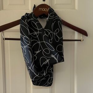 Chic Black and White Patterned Scarf